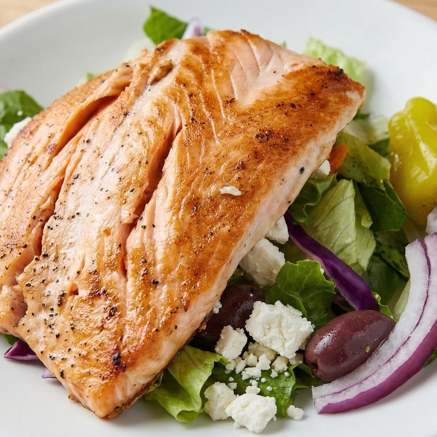 Grilled Salmon Salad.